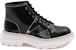 (W) Alexander McQueen Tread Slick Lace Up Boot 'Hitam Merah Jambu' 595469WHZ811488