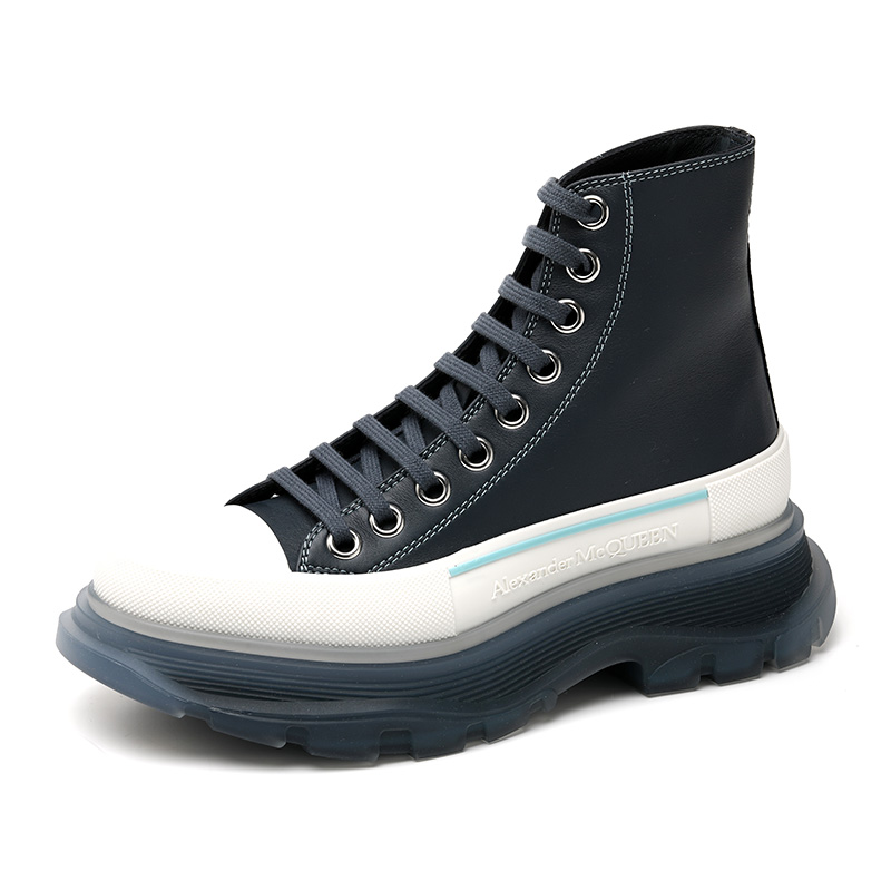 Order (W) Alexander McQueen Tread Slick Lace-Up Boots 'Navy White' - Butang Naik 'Navy White' 702041WHZ6D1137
