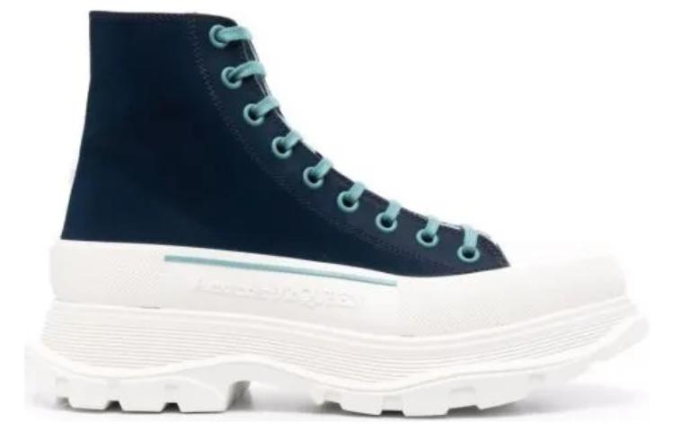 Order (Women) Alexander McQueen Tread Slick Lace Up Boot Blue White 688535W4SC24536