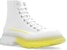 (W) Alexander McQueen Tread Slick Lace Up Boot Leather Putih Hijau Kuning Gradasi 702041WHZ6E8943