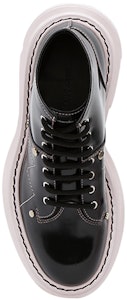 (W) Alexander McQueen Tread Slick Lace Up Boot 'Hitam Pink' 595469WHZ811488 Purchase (W) Alexander McQueen Tread Slick Lace Up Boot 'Hitam Pink' 595469WHZ811488