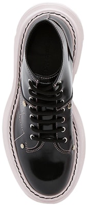 (W) Alexander McQueen Tread Slick Lace Up Boot 'Hitam Merah Jambu' 595469WHZ811488 Purchase (W) Alexander McQueen Tread Slick Lace Up Boot 'Hitam Merah Jambu' 595469WHZ811488
