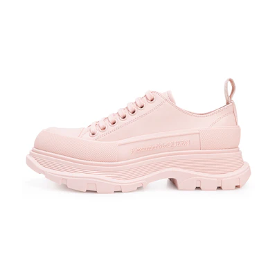 (W) Alexander McQueen Tread Slick Lace Up Low 'Pink'