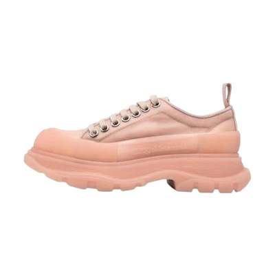 (W) Alexander McQueen Tread Slick Lace Up Polyamide Sneakers 'Pink'