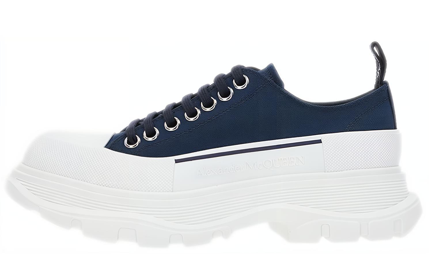 (Women) Alexander McQueen Tread Slick Lace Up Shoes 'Blue White' 611705W4S914532