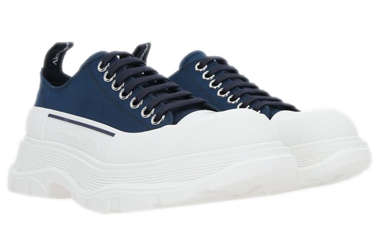 Lookbook (W) 알렉산더 맥퀸 트레드 슬릭 레이스업 슈즈 '블루 화이트' 611705W4S914532