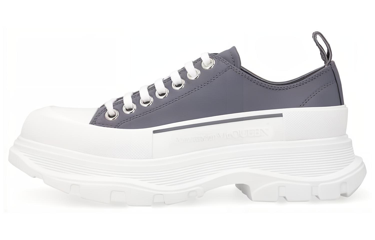 (Women) Alexander McQueen Tread Slick Low 'Silver Grey' 633902WHZ621176