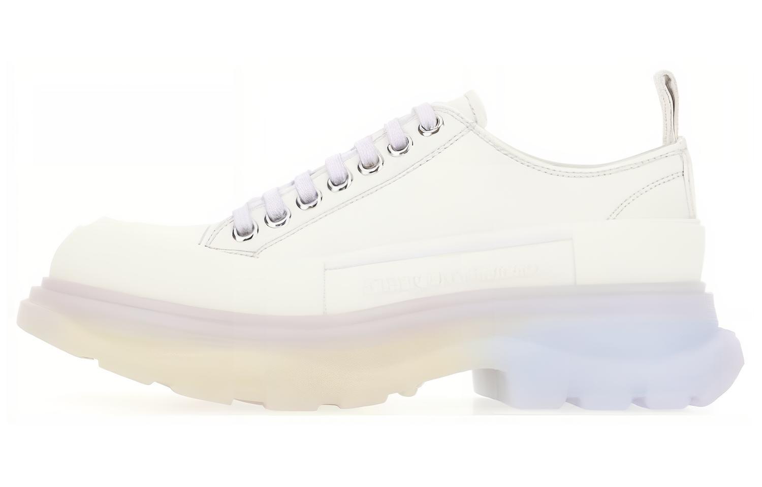 (Women) Alexander McQueen Tread Slick Low Lace Up Shoes 'White Multi' 697072W4TGN8892