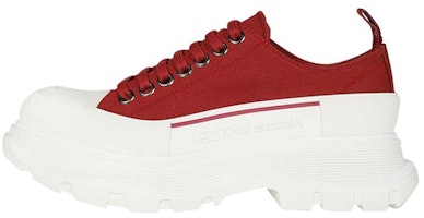 (Women) Alexander McQueen Tread Slick Low Lace Up 'Dark Red White' 611705W4MV25115 (Women) Alexander McQueen Tread Slick Low Lace Up 'Dark Red White' 611705W4MV25115
