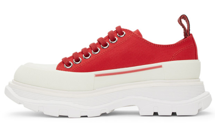 (Women) Alexander McQueen Tread Slick Low Lace Up 'Red White' 611705W4LR16044