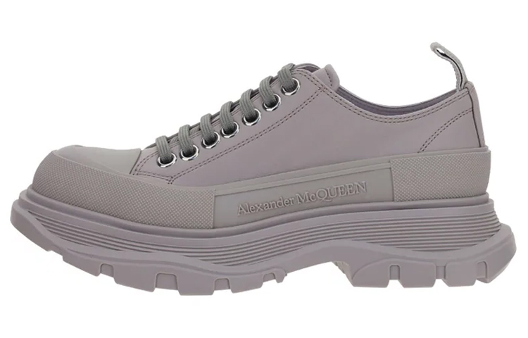 (Women) Alexander McQueen Tread Slick Low Lace Up Grey 702042WHZ621626