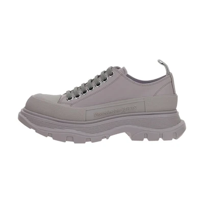 (W) Alexander McQueen Tread Slick Low Lace Up Grey