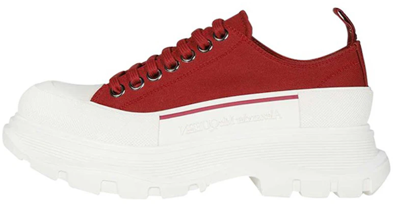 (W) Alexander McQueen Tread Slick Low Lace Up ''Rosso Scuro Bianco'' 611705W4MV25115 Buy (W) Alexander McQueen Tread Slick Low Lace Up ''Rosso Scuro Bianco'' 611705W4MV25115