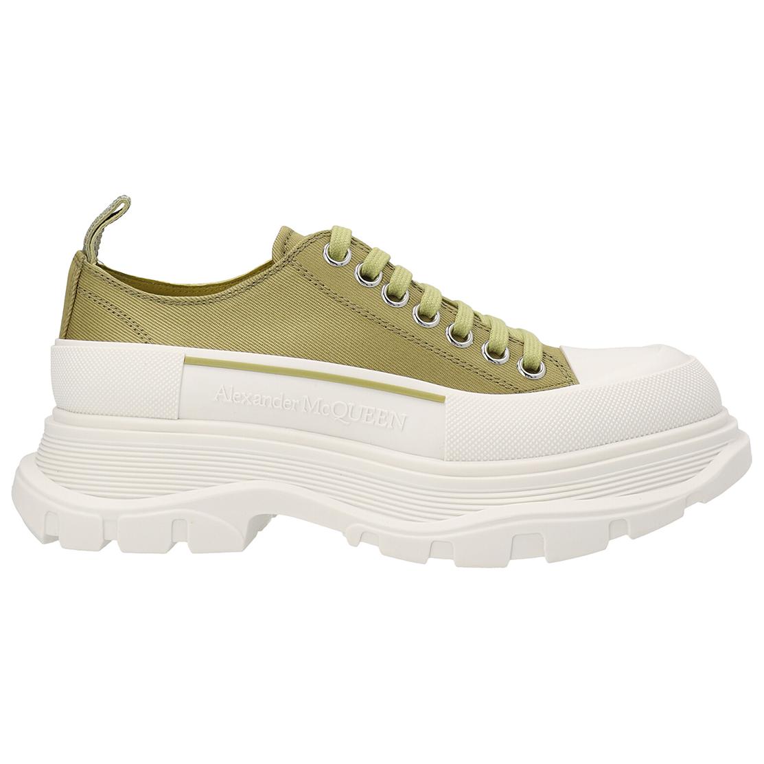Order (W) Alexander McQueen Tread Slick Low Olive Grün Weiß Schnürschuhe 697072W4U313809