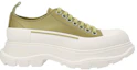 Order (W) Alexander McQueen Tread Slick Low Olive Grün Weiß Schnürschuhe 697072W4U313809