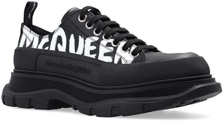 (Women) Alexander McQueen Tread Slick Low Lace Up Shoes 'Black White' 679530WIABD1006 Order (Women) Alexander McQueen Tread Slick Low Lace Up Shoes 'Black White' 679530WIABD1006