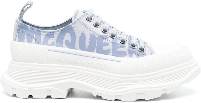 (W) Alexander McQueen Tread Slick Low Graffiti Schoenen ''Blauw Wit'' 708753W4RQ24632 Order (W) Alexander McQueen Tread Slick Low Graffiti Schoenen ''Blauw Wit'' 708753W4RQ24632