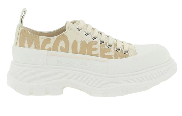 Order (W) 亚历山大·麦昆 Tread Slick 低帮系带涂鸦鞋 '黄白' 708753W4RQ22257