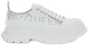 Order (W) Alexander McQueen Tread Slick Low Lace Up Canvas Graffiti 'Putih Kelabu' 676711W4RQ29071