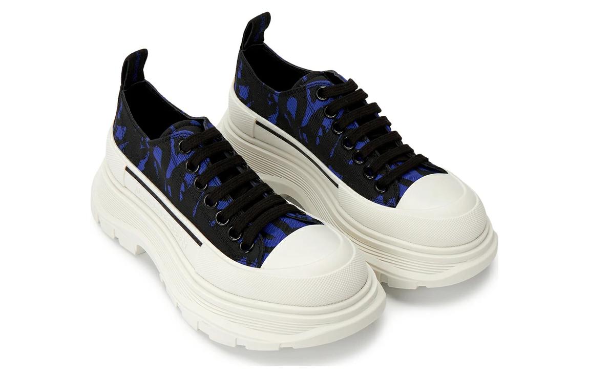 Order (W) Alexander McQueen Tread Slick Low Cordones 'Graffiti Logo - Azul Negro' 708093-W4TG5-4593