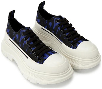 (W) Alexander McQueen Tread Slick Low Cordones 'Graffiti Logo - Azul Negro' 708093-W4TG5-4593 Order (W) Alexander McQueen Tread Slick Low Cordones 'Graffiti Logo - Azul Negro' 708093-W4TG5-4593