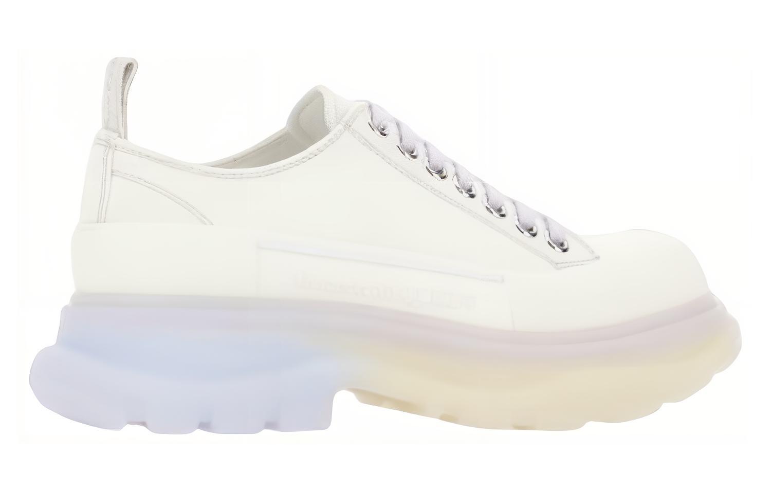 Lookbook (W) Alexander McQueen Tread Slick Low Zapatillas Cordones 'Blanco Multicolor' 697072W4TGN8892