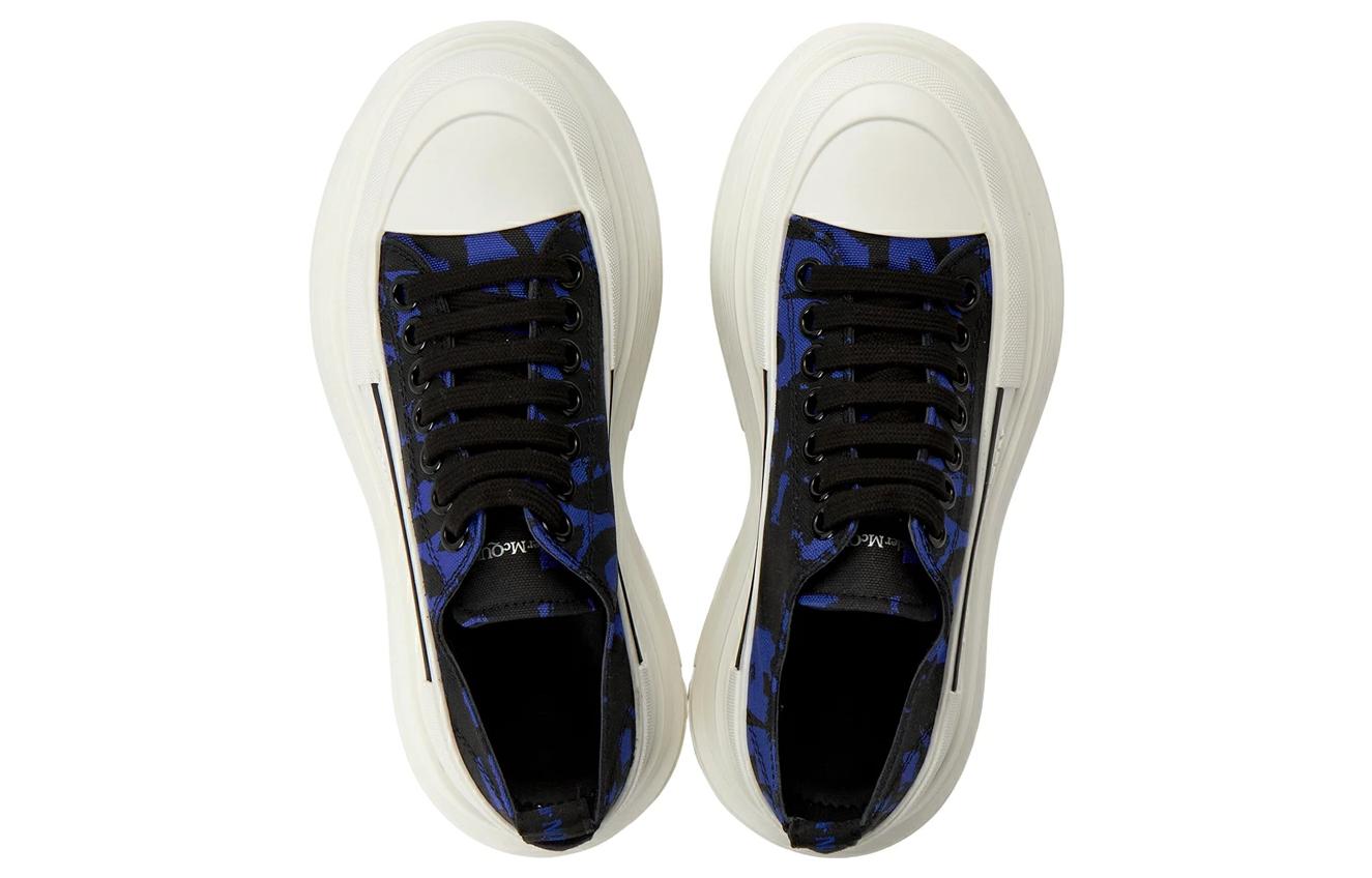 Lookbook (W) Alexander McQueen Tread Slick Low Cordones 'Graffiti Logo - Azul Negro' 708093-W4TG5-4593