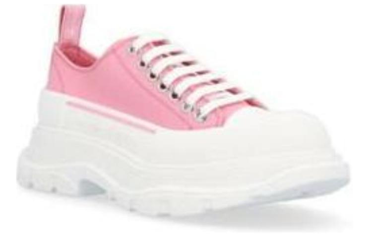 Lookbook (W) Alexander McQueen Tread Slick Low Lace Up ''Rosa Bianco'' 611705W4MV25490