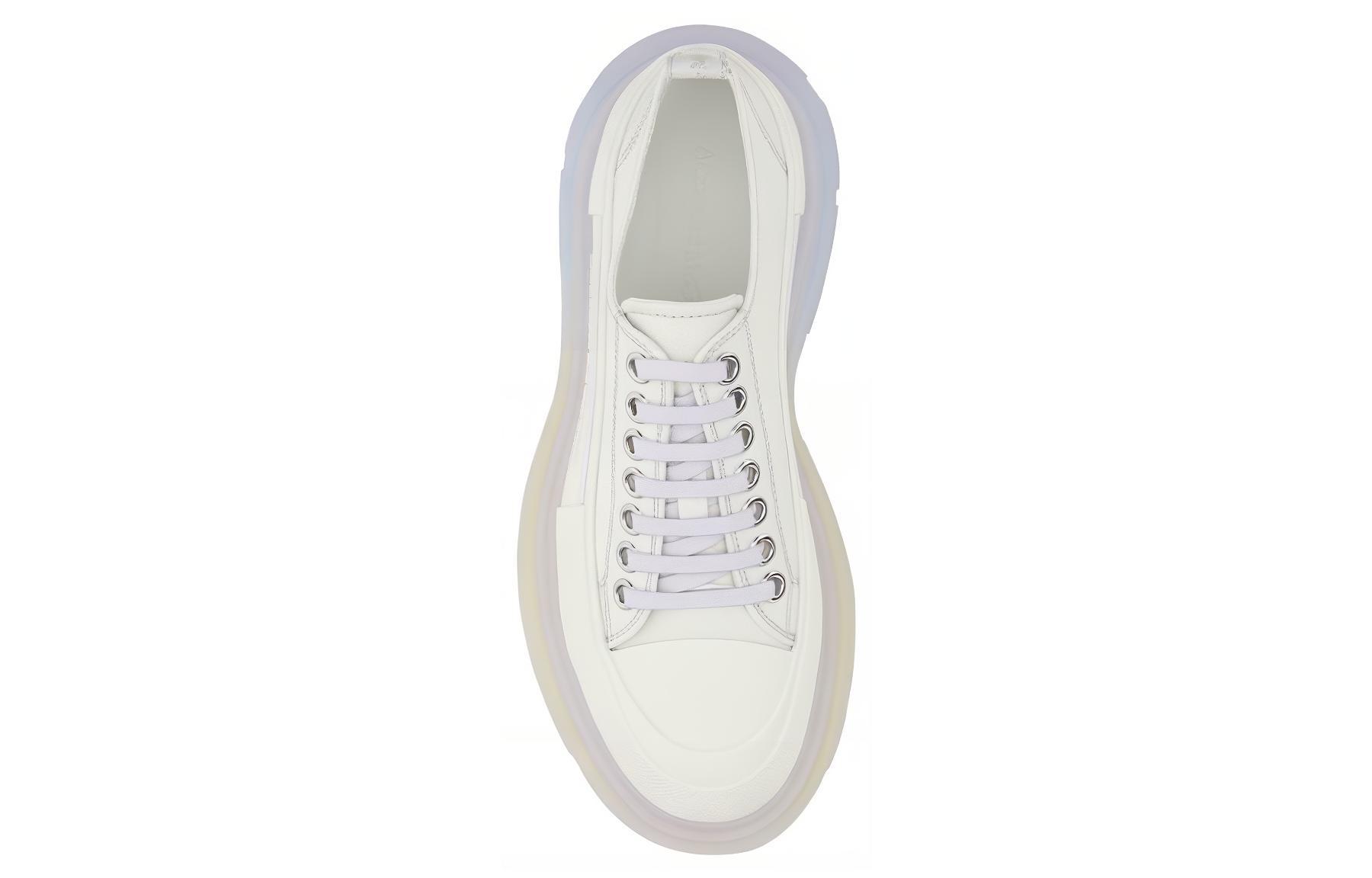 Shop (W) Alexander McQueen Tread Slick Low Zapatillas Cordones 'Blanco Multicolor' 697072W4TGN8892