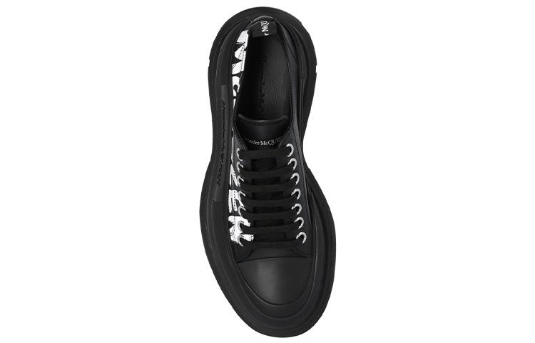 Shop (W) Alexander McQueen Tread Slick Lage Veterschoenen ''Zwart Wit'' 679530WIABD1006