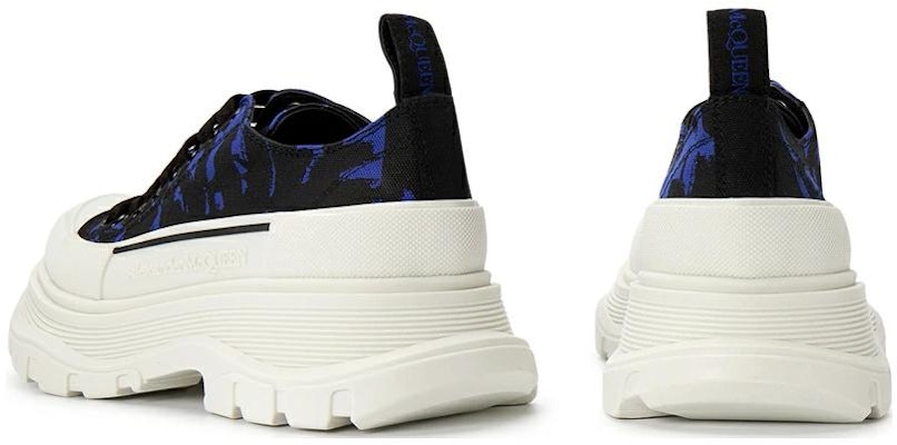(W) Alexander McQueen Tread Slick Low Lace Up 'Logo Grafiti - Biru Hitam' 708093-W4TG5-4593 Shop (W) Alexander McQueen Tread Slick Low Lace Up 'Logo Grafiti - Biru Hitam' 708093-W4TG5-4593