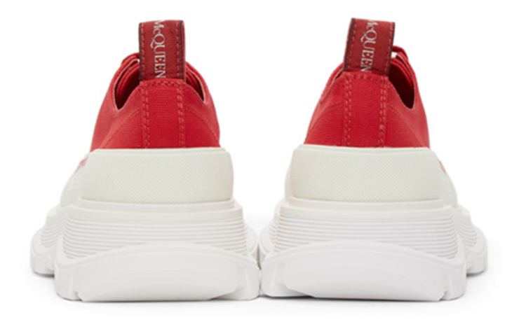 (W) Alexander McQueen Tread Slick Low Lace Up 'Red White' 圖 5