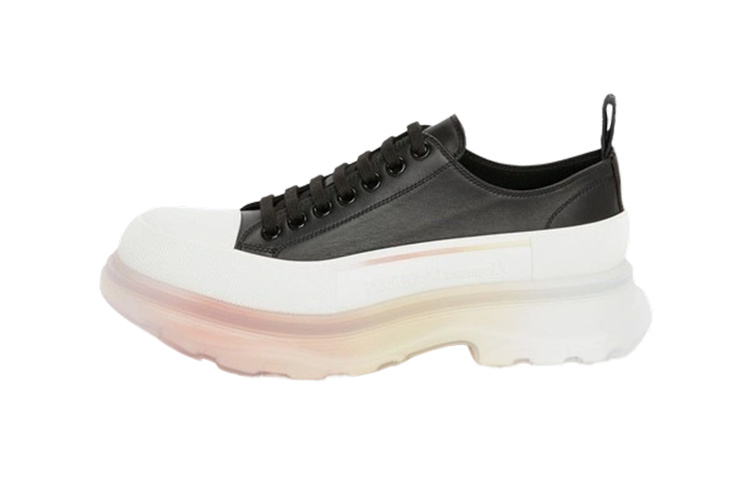(Women) Alexander McQueen Tread Slick Low Top 'Black White' 702042WHZ6E1599