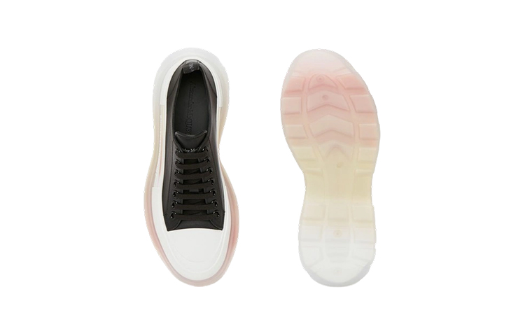 Purchase (W) Alexander McQueen Tread Slick Low Top ''Nero Bianco'' 702042WHZ6E1599