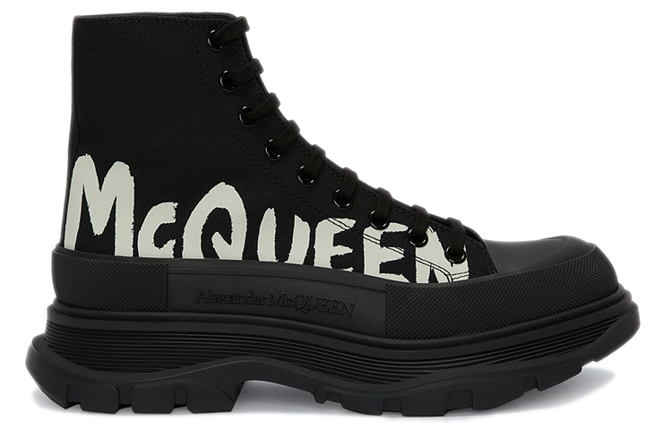 (W) Alexander McQueen Tread Slick Mid-Top 'Black CMFT' 圖 3