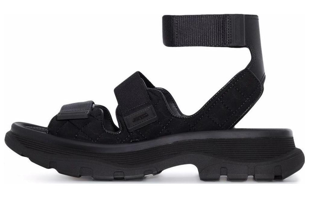 (Women) Alexander McQueen Tread Slick Sandal 'Black' 685696W4SQ21000