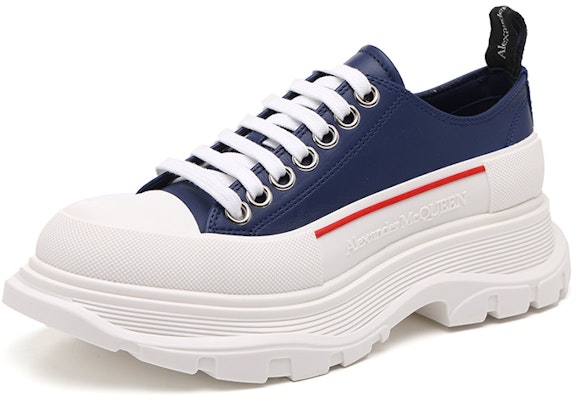 Alexander McQueen亞歷山大·麥昆 Tread Slick 圓頭繫帶 休閒單鞋 女款 藍色 Order Alexander McQueen亞歷山大·麥昆 Tread Slick 圓頭繫帶 休閒單鞋 女款 藍色