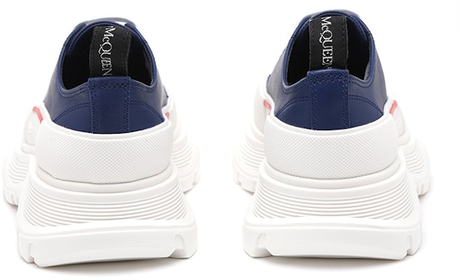 Alexander McQueen亞歷山大·麥昆 Tread Slick 圓頭繫帶 休閒單鞋 女款 藍色 Shop Alexander McQueen亞歷山大·麥昆 Tread Slick 圓頭繫帶 休閒單鞋 女款 藍色