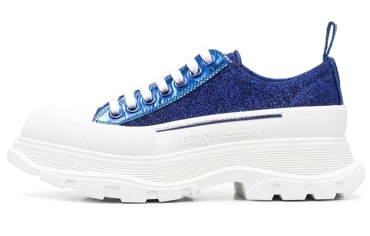 (Women) Alexander McQueen Tread Slick Sneakers 'Royal Blue White' 685707W4SG24521