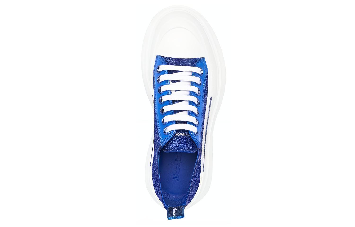 Shop (W) Alexander McQueen Tread Slick Sneakers 'Biru Diraja Putih' 685707W4SG24521