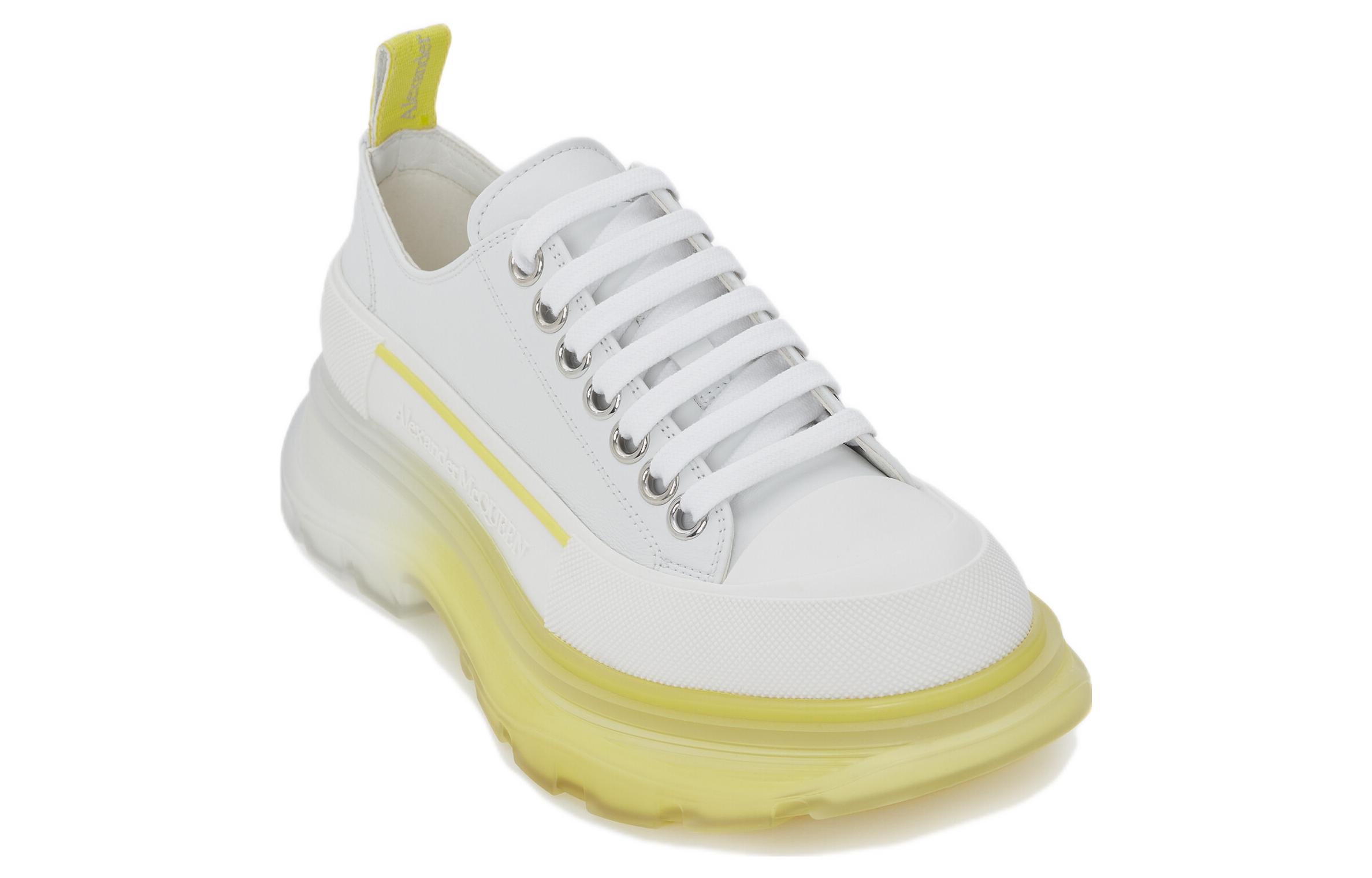 Order (W) Alexander McQueen Tread Slick Sneaker ''Gelb Weiß'' 702042WHZ6E8943