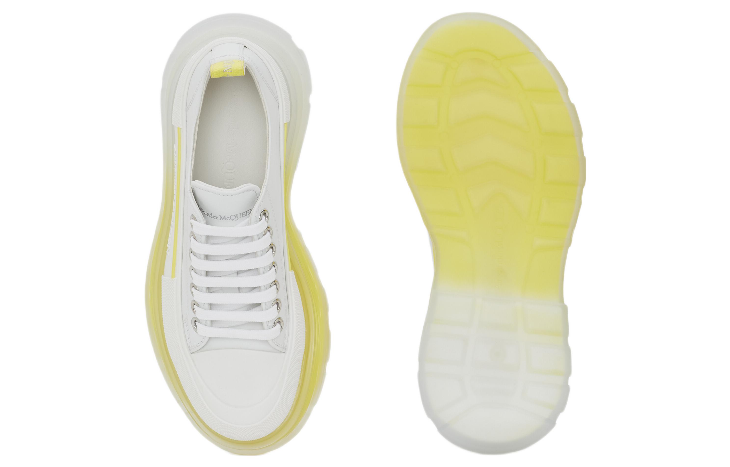Shop (W) Alexander McQueen Tread Slick Sneaker ''Gelb Weiß'' 702042WHZ6E8943