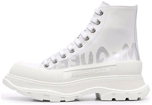 (Women) Alexander McQueen Tread Tread Slick High-Top Boots 'White' 679529WIABD9071 Buy (Women) Alexander McQueen Tread Tread Slick High-Top Boots 'White' 679529WIABD9071
