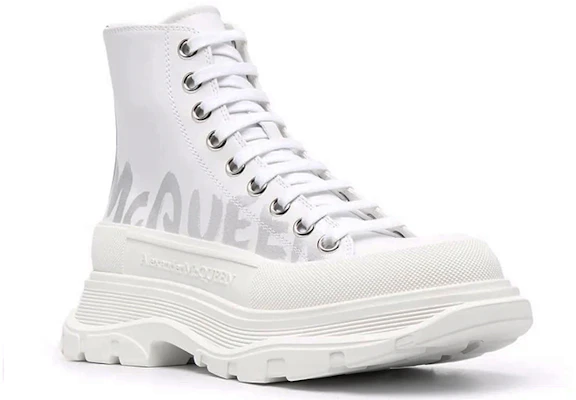 (W) Sepatu Boot Tinggi Alexander McQueen Tread Slick 'White' 679529WIABD9071 Order (W) Sepatu Boot Tinggi Alexander McQueen Tread Slick 'White' 679529WIABD9071