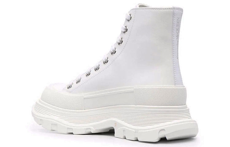Lookbook (W) Sepatu Boot Tinggi Alexander McQueen Tread Slick 'White' 679529WIABD9071