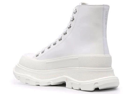 (W) Sepatu Boot Tinggi Alexander McQueen Tread Slick 'White' 679529WIABD9071 Lookbook (W) Sepatu Boot Tinggi Alexander McQueen Tread Slick 'White' 679529WIABD9071