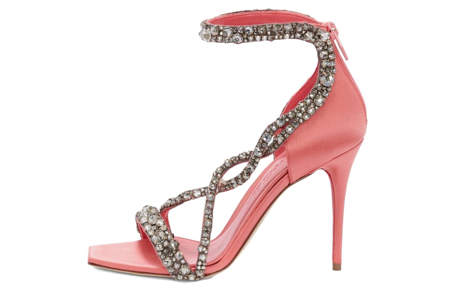 (Women) Alexander McQueen Twin Strap Sandal 'Pink Embroidery' 687771W4SB36572