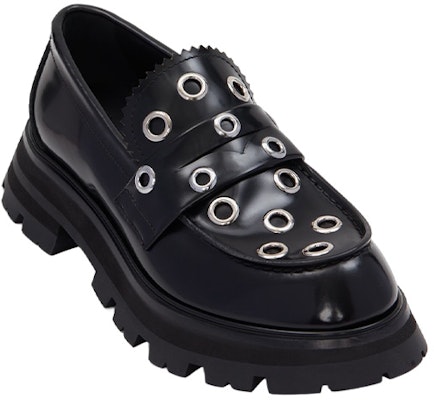 (Women) Alexander McQueen Wander 'Black Leather' 733044WIC651081 Order (Women) Alexander McQueen Wander 'Black Leather' 733044WIC651081