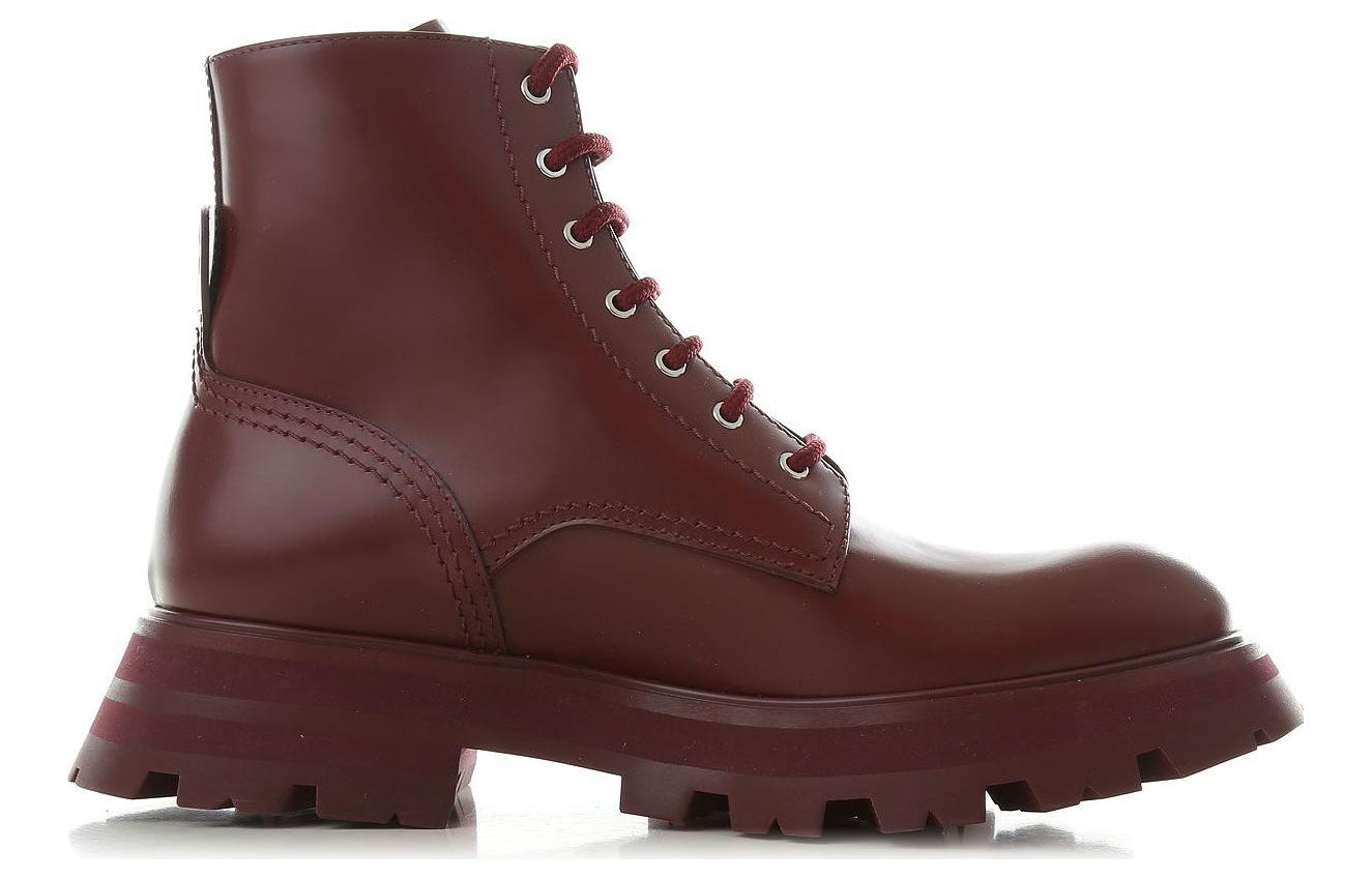 Order (W) 알렉산더 맥퀸 버건디 레더 원더 부츠 (59 characters) 657569WHZ8J6097