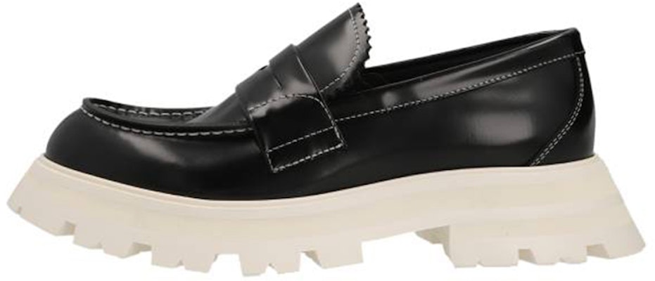 (Women) Alexander McQueen Wander Black 'Leather Fashion Slip-On Platform' 708061WIC6K1075 Buy (Women) Alexander McQueen Wander Black 'Leather Fashion Slip-On Platform' 708061WIC6K1075